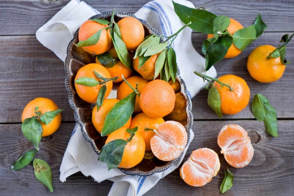 Tangerines in winter